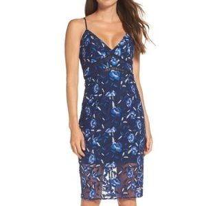 Bardot Sapphire Lace Midi Dress